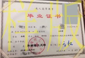 华南理工大学函授毕业证样本